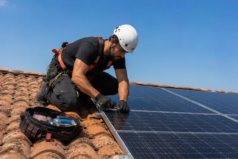 Maintenance et monitoring de panneaux solaires au Gué-d'Alleré