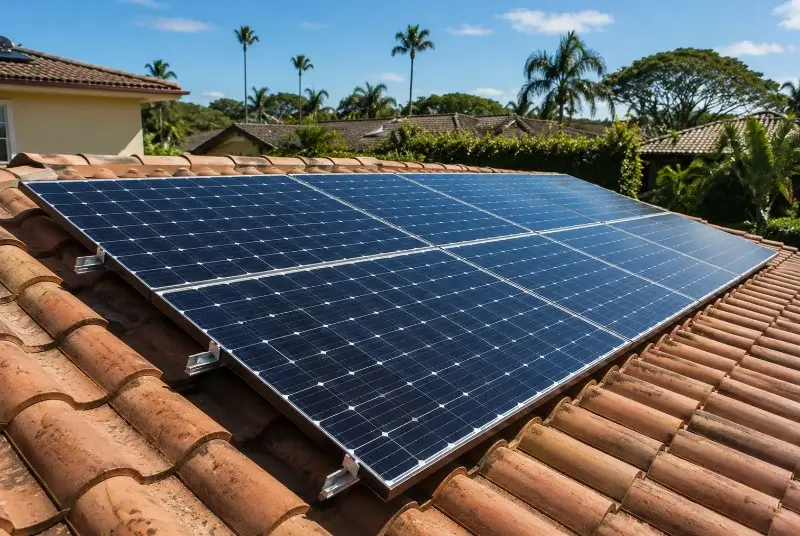 Installation de panneaux solaires au Gué-d'Alleré